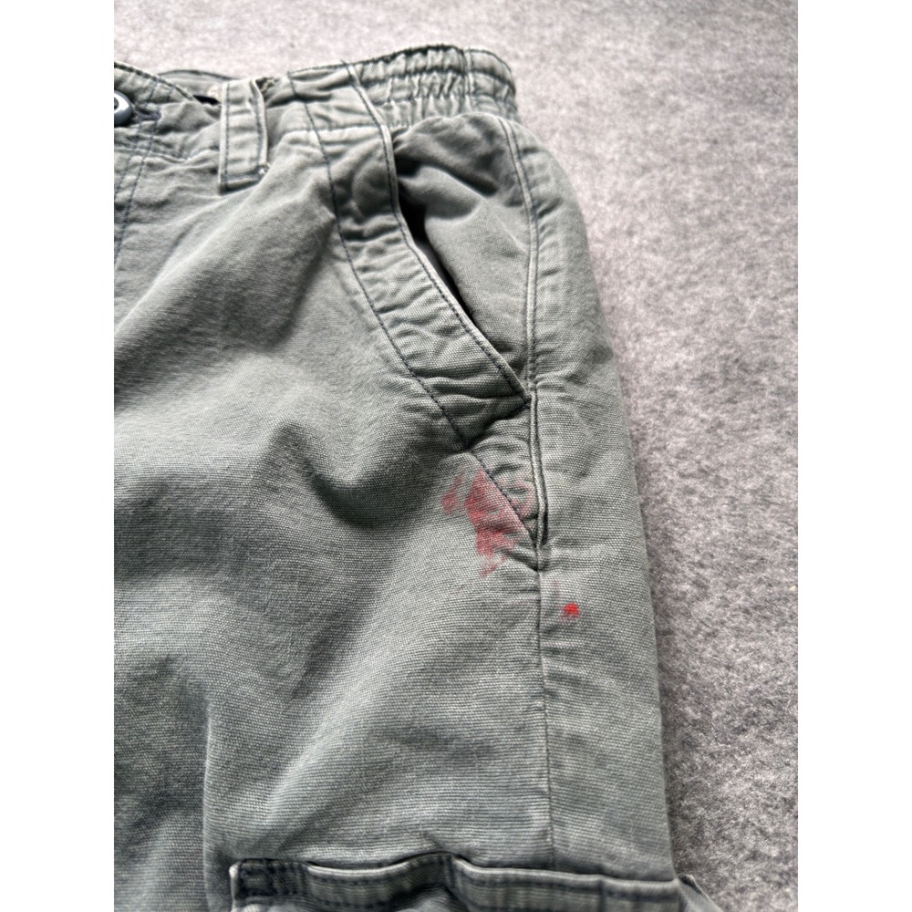 American Eagle Cargo Pants Womens 2 Blue Gray Stretch Wide Leg Utility - Picture 8 of 16
